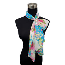Chiffon Neck Scarf and Ring Set (Spring Floral)