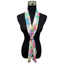Chiffon Neck Scarf and Ring Set (Spring Floral)
