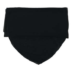 Chiffon Neck Scarf and Ring Set (Black)