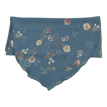 Chiffon Neck Scarf and Ring Set (Blue Cottage Print)