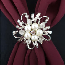 Chiffon Neck Scarf and Ring Set (Burgundy)