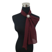 Chiffon Neck Scarf and Ring Set (Burgundy)