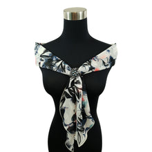 Chiffon Neck Scarf and Ring Set (Floral Swirl)