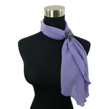 Chiffon Neck Scarf and Ring Set (Lilac)