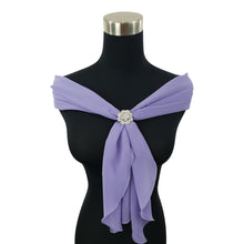 Chiffon Neck Scarf and Ring Set (Lilac)
