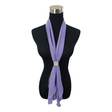Chiffon Neck Scarf and Ring Set (Lilac)