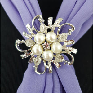 Chiffon Neck Scarf and Ring Set (Lilac)