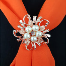 Chiffon Neck Scarf and Ring Set (Orange)