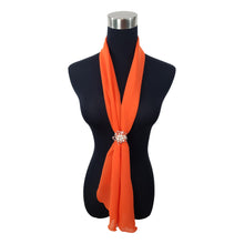 Chiffon Neck Scarf and Ring Set (Orange)