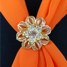 Chiffon Neck Scarf and Ring Set (Orange)