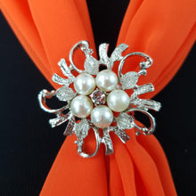 Chiffon Neck Scarf and Ring Set (Orange)