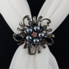 Chiffon Neck Scarf and Ring Set (Ivory)