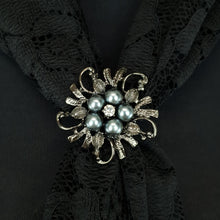 Lace Neck Scarf and Ring Set (Black)