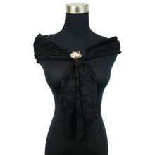 Lace Neck Scarf and Ring Set (Black)