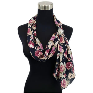 Chiffon Neck Scarf and Ring Set (Primrose Evening)