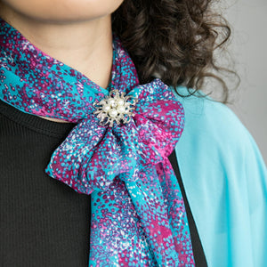 Chiffon Neck Scarf and Ring Set (Turkish Delight)