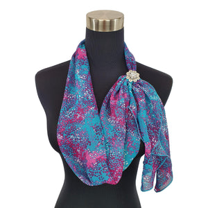 Chiffon Neck Scarf and Ring Set (Turkish Delight)