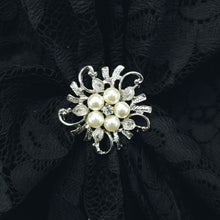 Bohemian Lace U Wrap & Diamante Scarf Ring (Black)