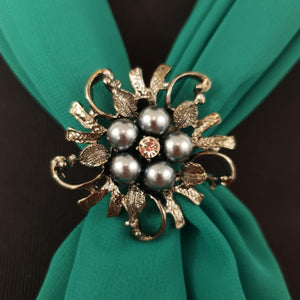 Chiffon Neck Scarf and Ring Set (Emerald)