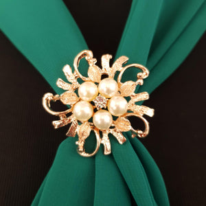 Chiffon Neck Scarf and Ring Set (Emerald)
