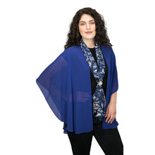 Chiffon Neck Scarf and Ring Set (Classic Navy)