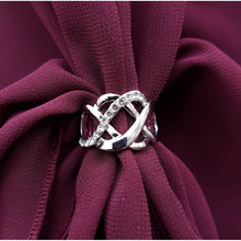 Chiffon U Wrap with Diamante Scarf Ring Set (Burgundy)