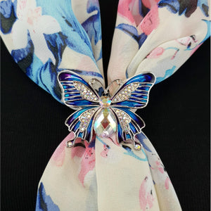 Chiffon Neck Scarf and Ring Set (Cottage Blossom)