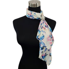 Chiffon Neck Scarf and Ring Set (Cottage Blossom)