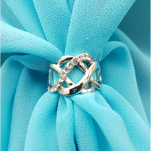 Chiffon U Wrap with Diamante Scarf Ring Set (Aqua)