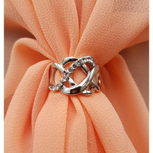 Chiffon U Wrap with Diamante Scarf Ring Set (Apricot)